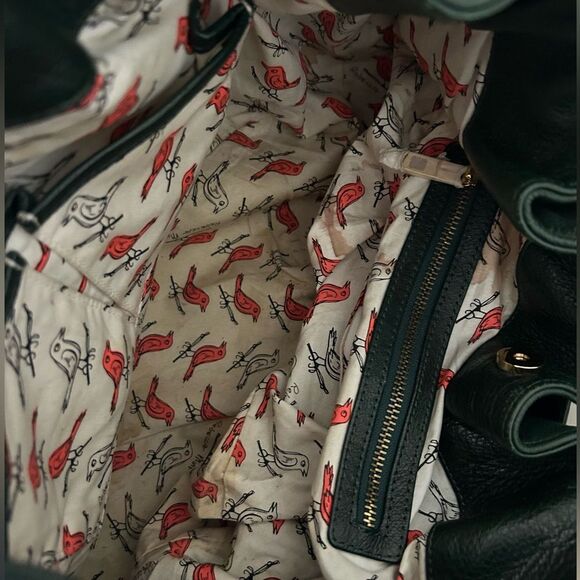 Rebecca Minkoff Large Green Leather should bag hobo zipper purse Bag - Picture 10 of 11